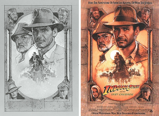 Bozza del poster di Indiana Jones e l'Ultima Crociata