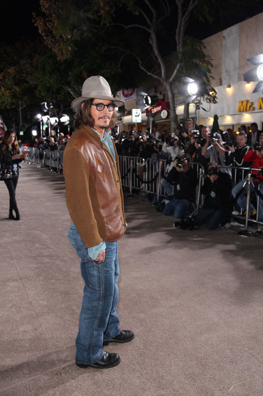 Johnny Depp alla premiere di RANGO a Los Angeles