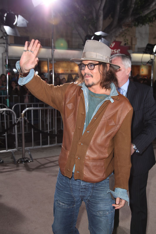 Johnny Depp alla premiere di RANGO a Los Angeles
