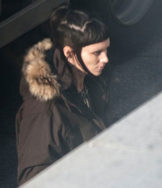 Rooney Mara sul set di The Girl With the Dragon Tattoo