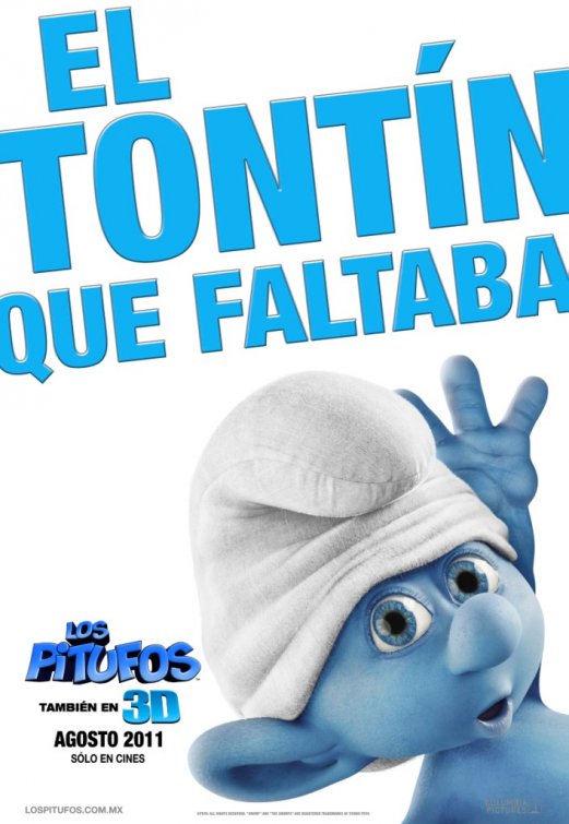 Character poster argentino dei Puffi