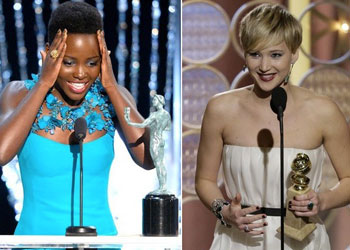 Jennifer Lawrence vs. Lupita Nyong'o, la corsa verso l'Oscar
