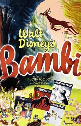 Locandina originale del 1942 di: Bambi