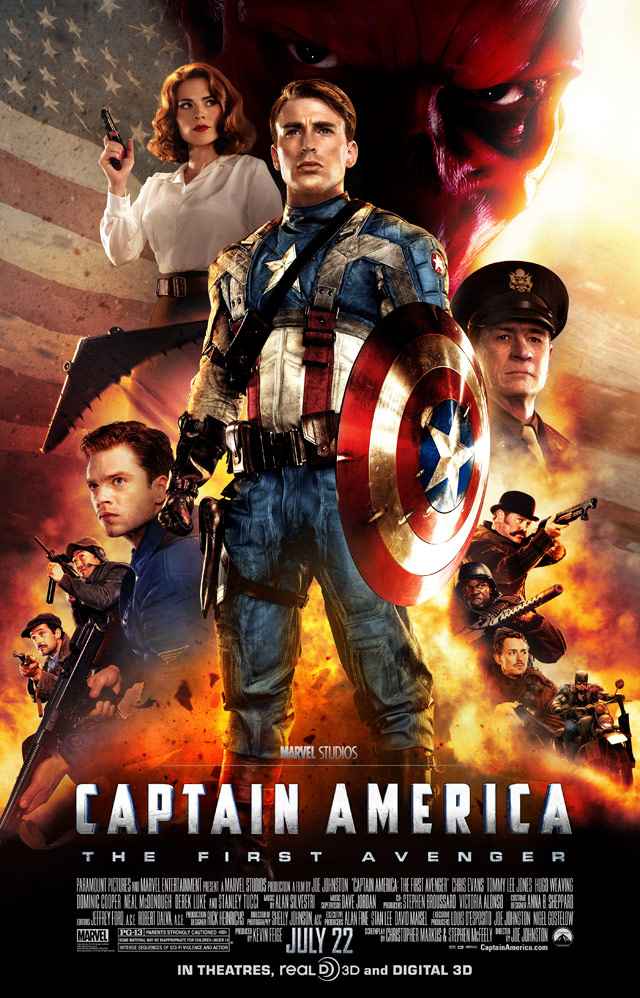Locandina americana di: Captain America: il Primo Vendicatore