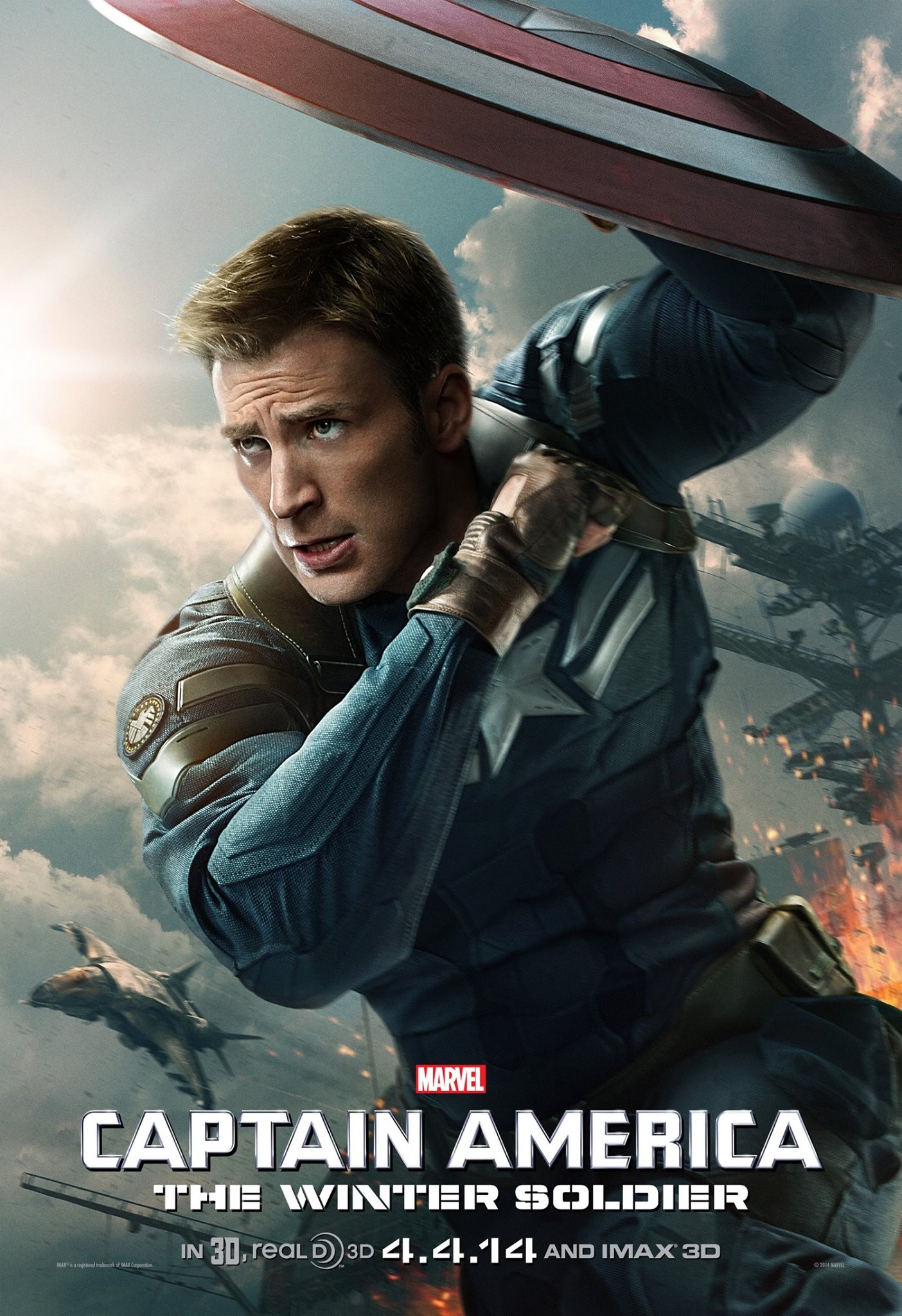 Captain America: The Winter Soldier: character poster di Chris Evans