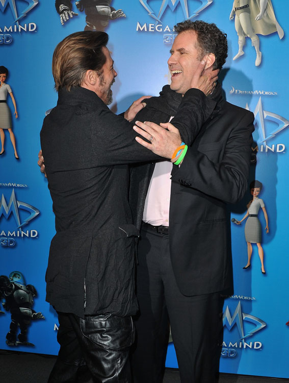 Will Ferrel e Bradd Pitt alla prima di Megamind a Parigi