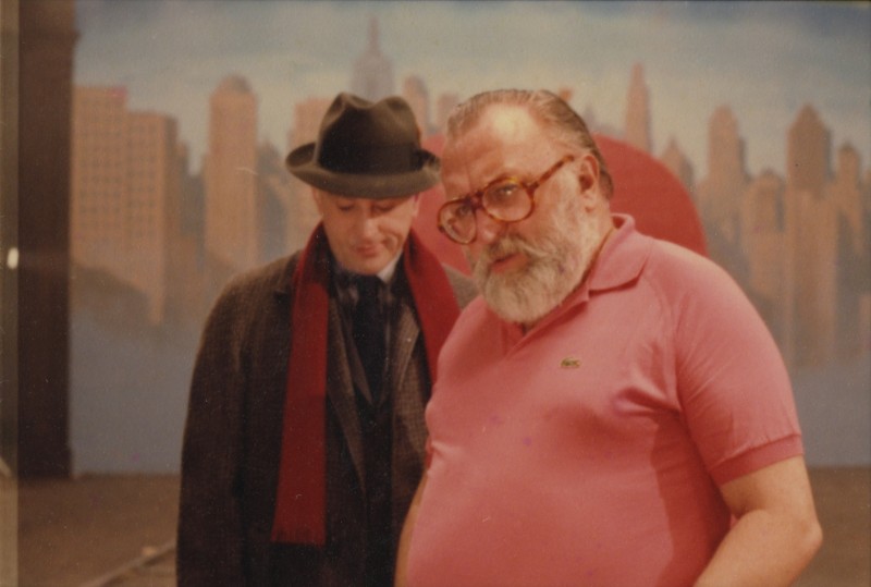 Sergio Leone e Robert De Niro sul set di C'era una volta in America