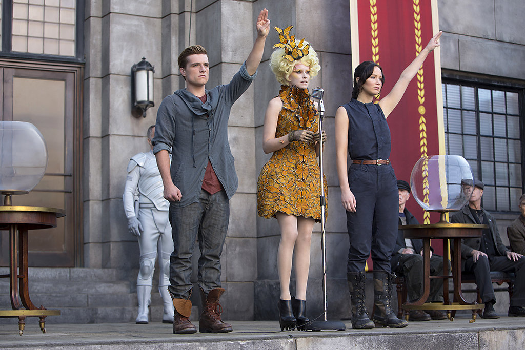 Hunger Games: La ragazza di fuoco, Jennifer Lawrence, Josh Hutcherson ed Elizabeth Banks