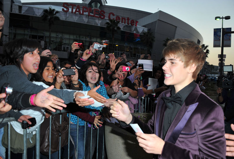Justin Bieber alla premiere di Los Angeles di Justin Bieber: Never Say Never