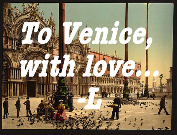 La cartolina di Lindsay Lohan per Venezia