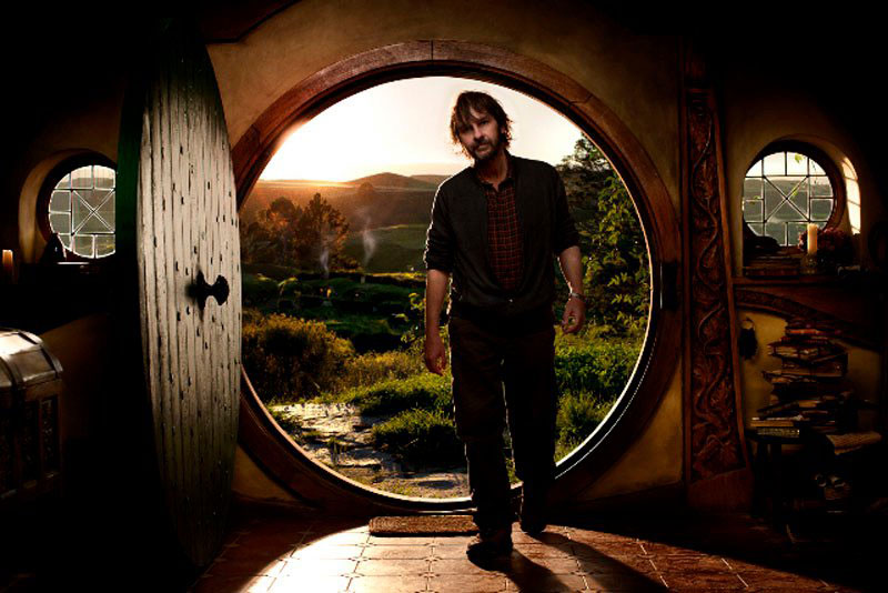 Peter Jackson sul set di Lo Hobbit