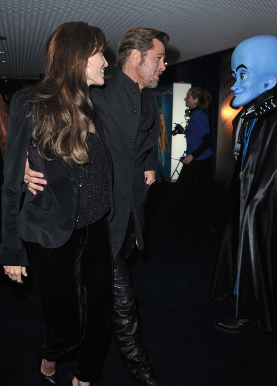 Bradd Pitt e Angelina Jolie alla prima di Megamind a Parigi