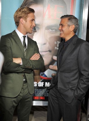 Ryan Gosling e George Clooney giocano sul Red Carpet di The Ides of March