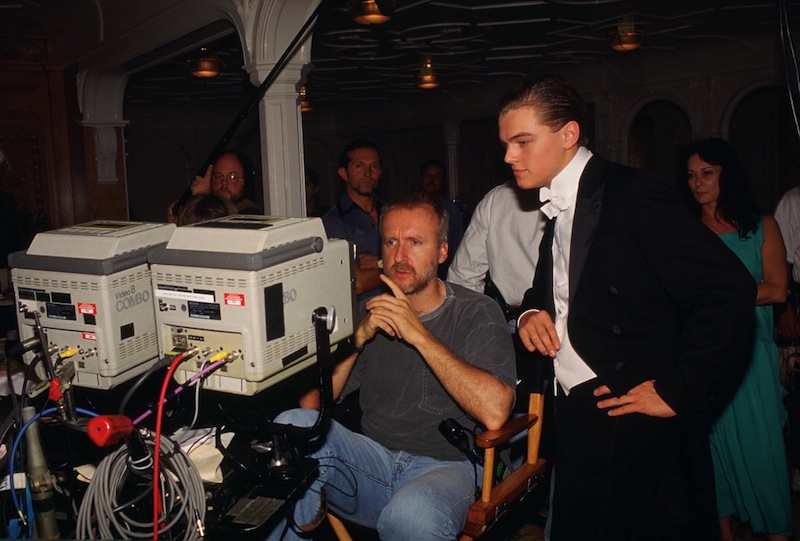 Foto da Titanic: James Cameron e Leonardo DiCaprio