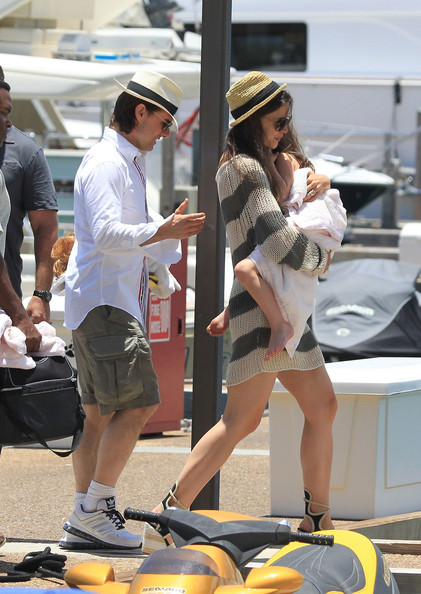Tom Cruise e Katie Holmes in barca a Miami