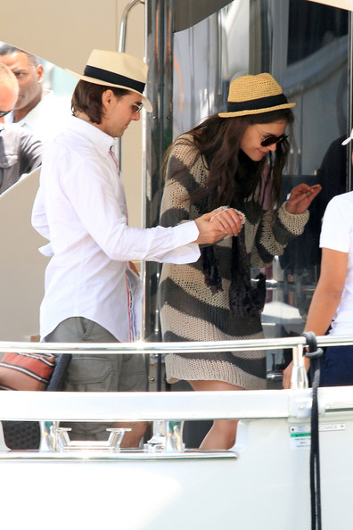 Tom Cruise e Katie Holmes in barca a Miami