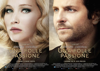 Una folle passione: i poster di Jennifer Lawrence e Bradley Cooper