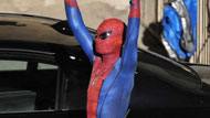 Andrew Garfield sul set di The Amazing Spider-Man