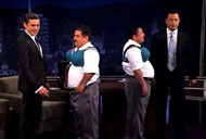 Zac Efron e Jimmy Kimmel in una sfida 'all'ultimo reggiseno'.