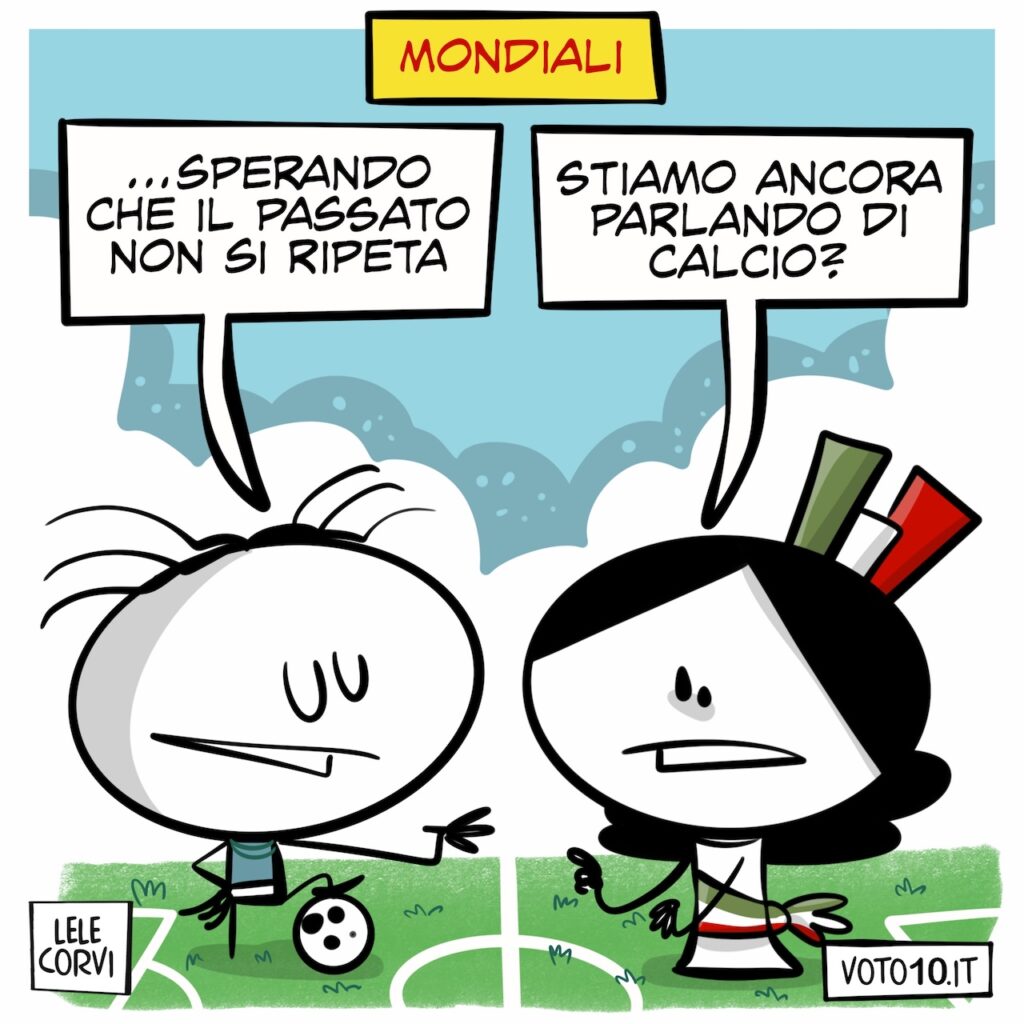 La vignetta dedicata alla Nazionale e alle qualificazioni ai Mondiali