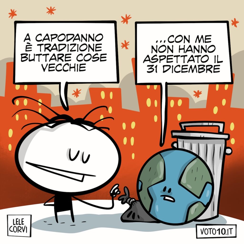La vignetta dedicata al Capodanno - Buon 2026