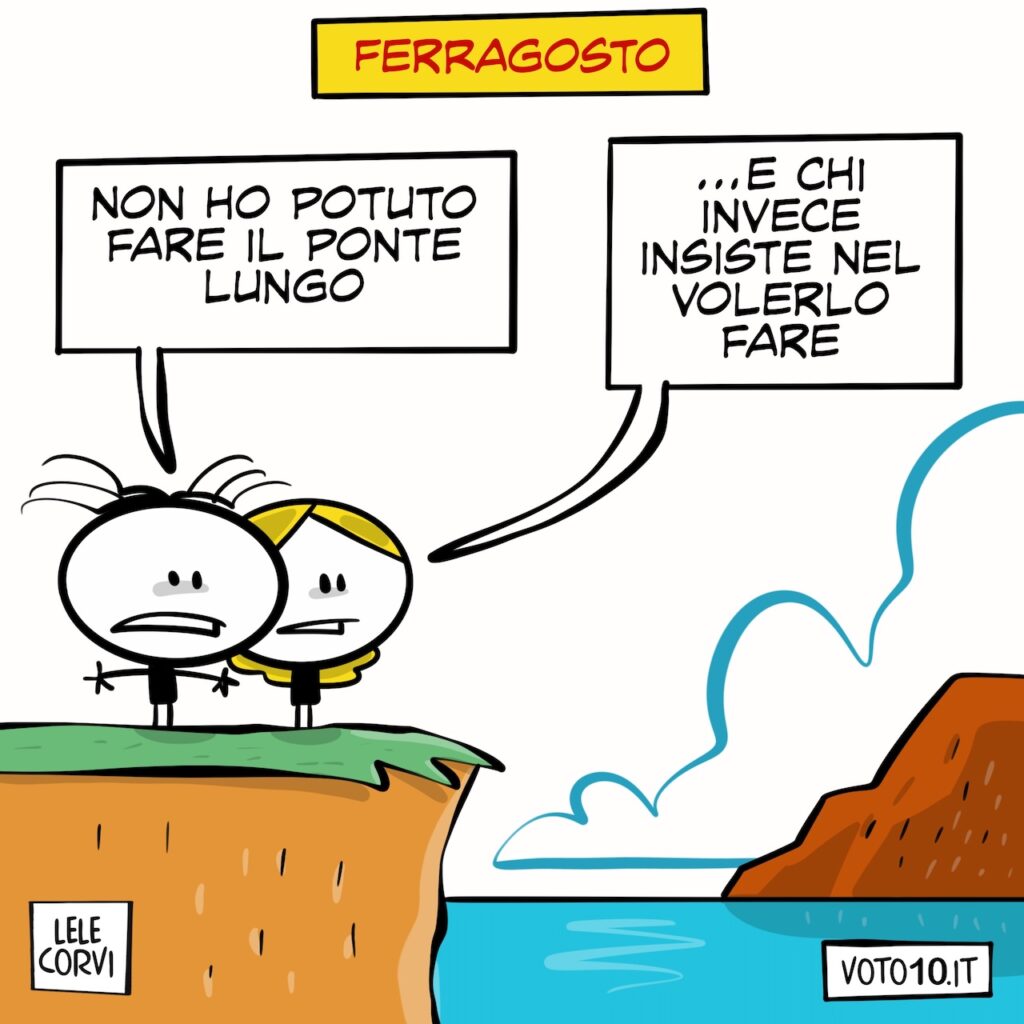 La vignetta dedicata al Ferragosto