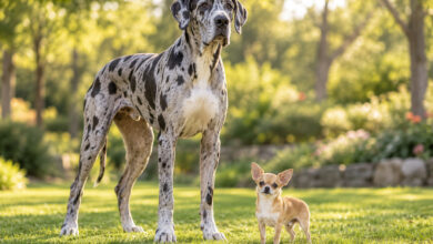 Alano e Chihuahua a confronto: uno studio scientifico spiega perché i cani piccoli vivono più a lungo.
