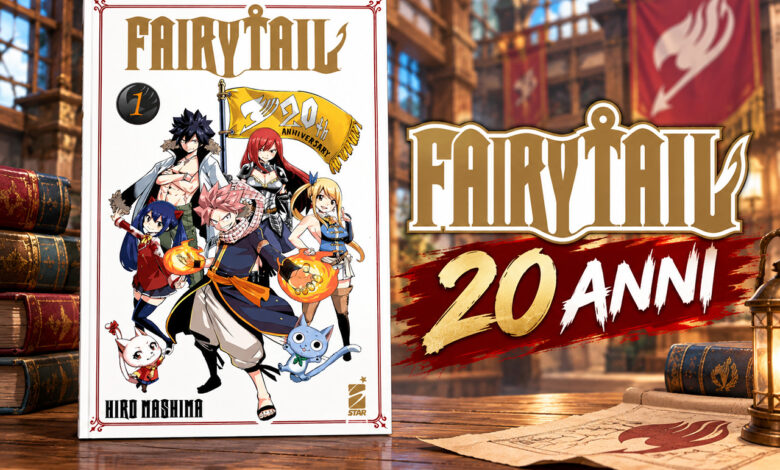 Copertina della Fairy Tail 20th Anniversary Edition di Hiro Mashima, pubblicata da Star Comics per i 20 anni del manga.