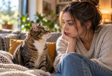 Gatto osserva il volto della proprietaria: uno studio indaga se i gatti comprendono le emozioni umane