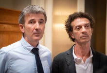 Ficarra e Picone in una scena del film La notte delle fragole, diretto da Alessandro Genovesi.