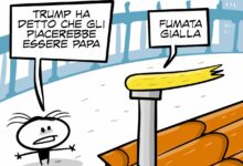 La vignetta dedicata all'apertura del Conclave