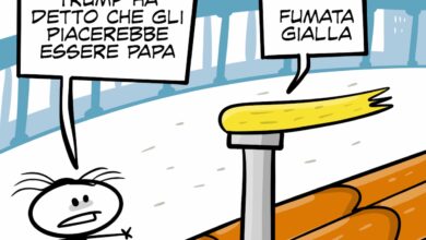 La vignetta dedicata all'apertura del Conclave