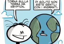 La vignetta di Superman