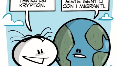 La vignetta di Superman