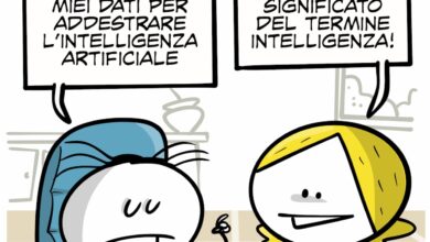 La vignetta dedicata all'utilizzo dei nostri dati per addestrare l'intelligenza artificiale