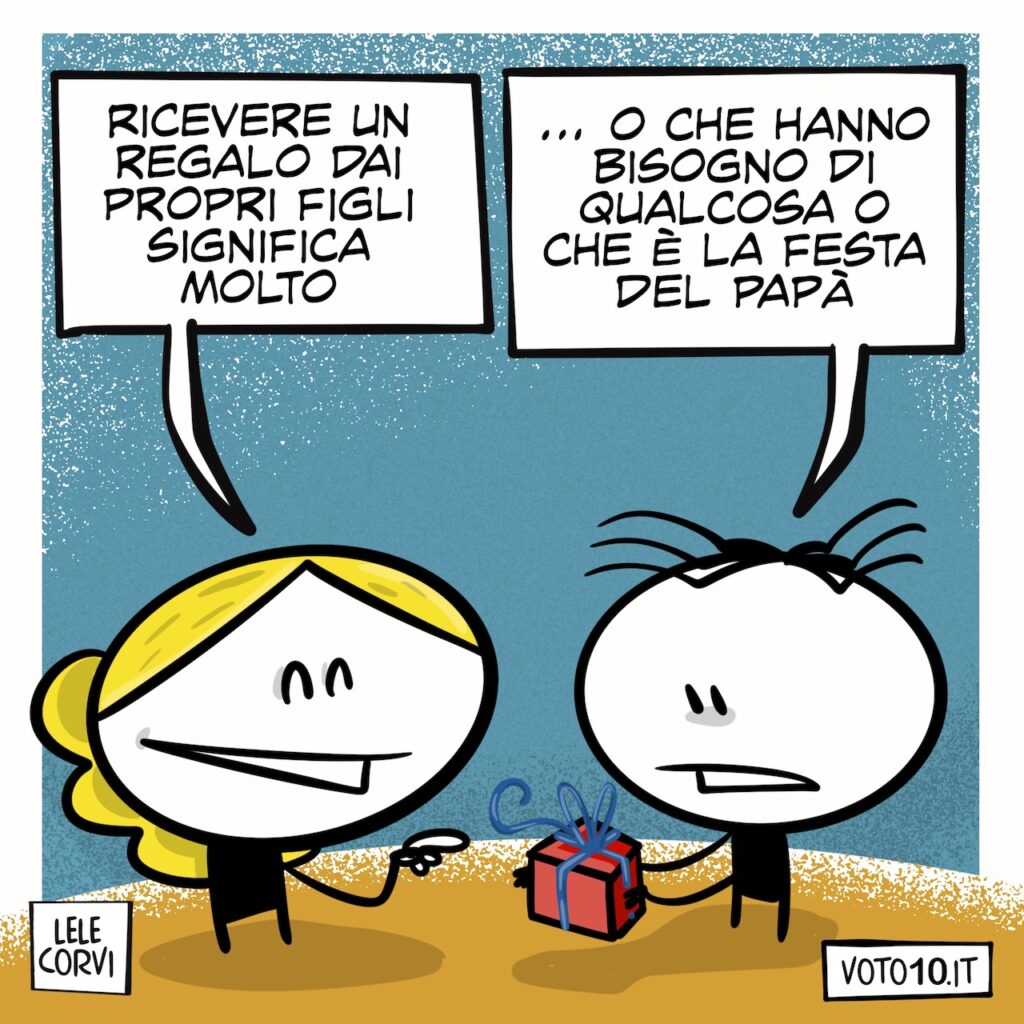La vignetta dedicata alla Festa del Papà