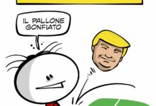 La vignetta dedicata ai Mondiali di Calcio appena terminati