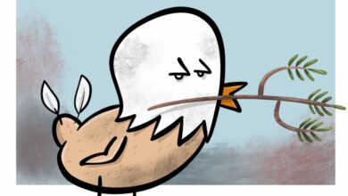 La vignetta dedicata alla Pace