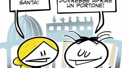 La vignetta dedicata alla chiusura della Porta Santa